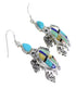 Turquoise Multicolor Inlay Turtle Hook Dangle Earrings AX23800