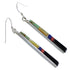 Genuine Sterling Silver Multicolor Inlay Hook Dangle Earrings BW76152