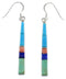 Southwest Multicolor Inlay Hook Dangle Earrings Jewelry BW76201