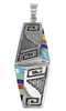 Multicolor Inlay Southwest Sterling Silver Pendant DW71715