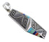 Multicolor Inlay Southwest Sterling Silver Pendant DW71715
