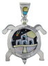 Multicolor Turtle Native American Village Design Pendant YS65189