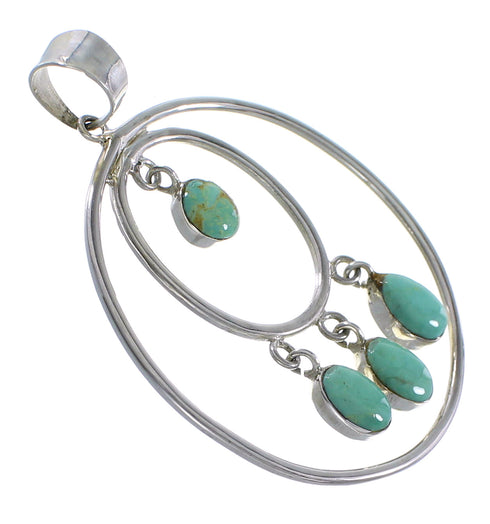 Turquoise Sterling Silver Southwestern Pendant PS60273