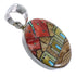 Multicolor Sterling Silver Native American Design Pendant YS62843
