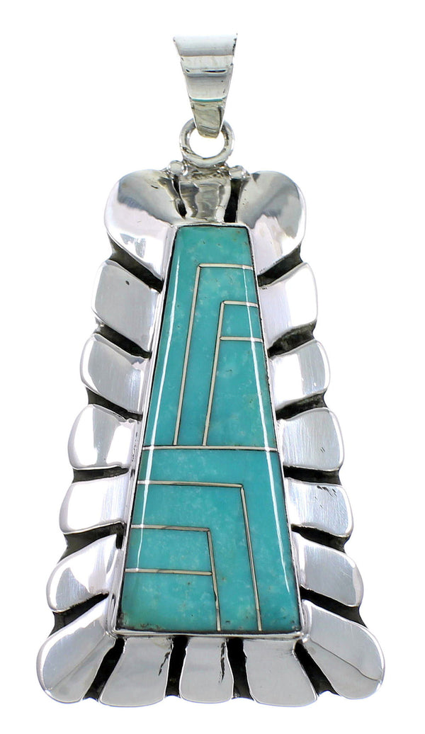 Sterling Silver Turquoise Slide Pendant OS58515