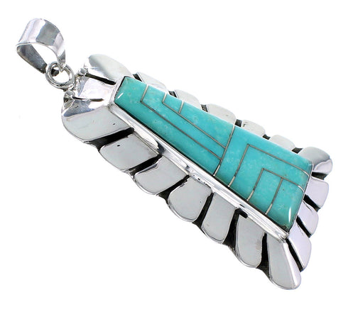Sterling Silver Turquoise Slide Pendant OS58515
