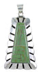 Southwest Sterling Silver Turquoise Slide Pendant OS58521