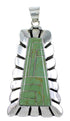 Southwest Sterling Silver Turquoise Slide Pendant OS58521