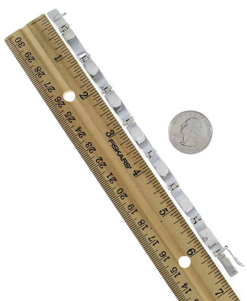 Southwest Multicolor Silver Link Bracelet MX22158