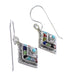 Multicolor Inlay Silver Hook Dangle Earrings FX31376