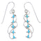 Southwest Turquoise Hook Dangle Sterling Silver Earrings BW74509