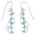 Southwest Turquoise Hook Dangle Sterling Silver Earrings BW74509