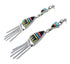 Southwestern Multicolor Inlay Silver Post Dangle Earrings YS59989
