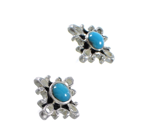 Southwest Turquoise And Sterling Silver Earrings Jewelry JX23026