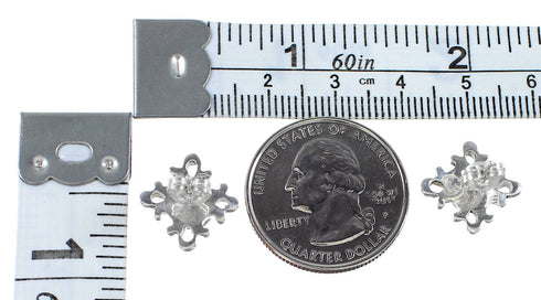 Southwest Turquoise And Sterling Silver Earrings Jewelry JX23026