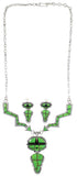 Multicolor Inlay Silver Arrow Southwest Link Necklace Earrings PX35824