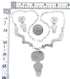 Multicolor Inlay Silver Arrow Southwest Link Necklace Earrings PX35824