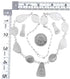 Multicolor Southwest Link Necklace Earring Set PS61238