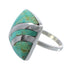 Southwestern Sterling Silver Turquoise Jewelry Ring Size 4-3/4 BW64405