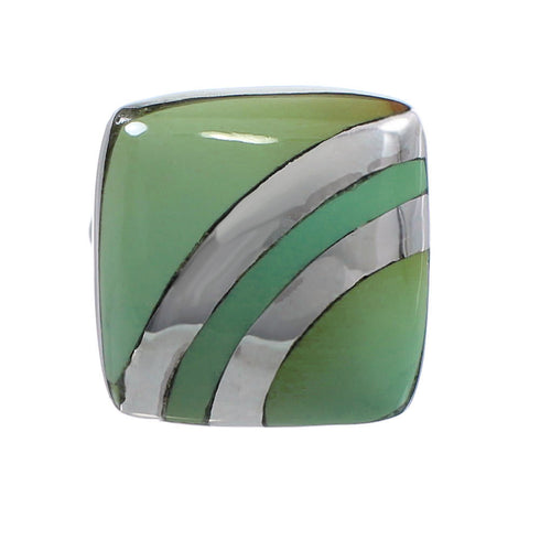 Turquoise Genuine Sterling Silver Southwestern Ring Size 6-3/4 BW64365
