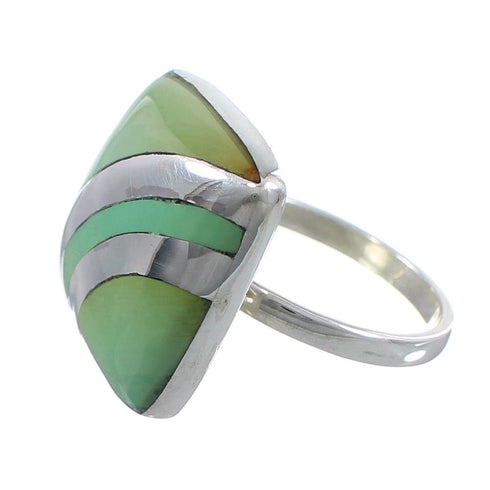 Turquoise Genuine Sterling Silver Southwestern Ring Size 6-3/4 BW64365