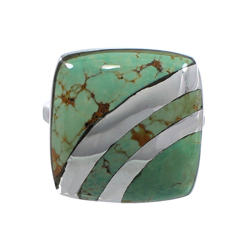 Turquoise Sterling Silver Southwestern Jewelry Ring Size 8-1/2 BW64421