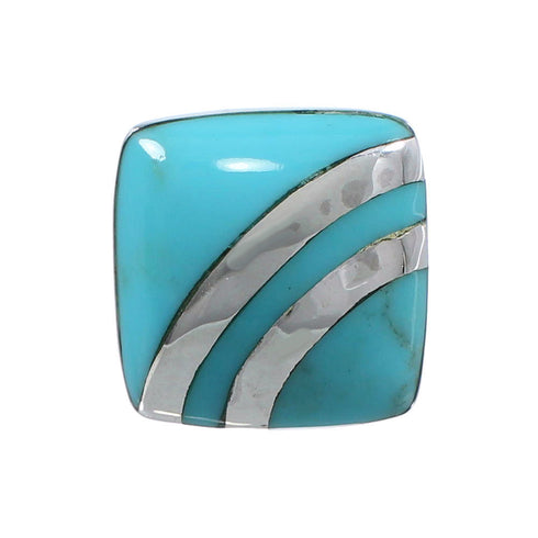 Silver Turquoise Ring Size 5-1/4 MW63891