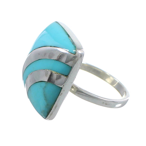 Silver Turquoise Ring Size 5-1/4 MW63891