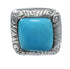 Southwest Silver Turquoise Jewelry Ring Size 6-1/2 YS63296