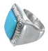 Southwest Silver Turquoise Jewelry Ring Size 6-1/2 YS63296