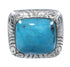 Southwestern Silver Turquoise Ring Size 4-3/4 YS63326