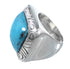 Southwestern Silver Turquoise Ring Size 4-3/4 YS63326