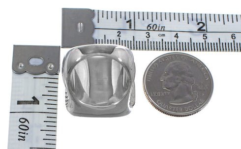 Southwestern Silver Turquoise Ring Size 4-3/4 YS63326