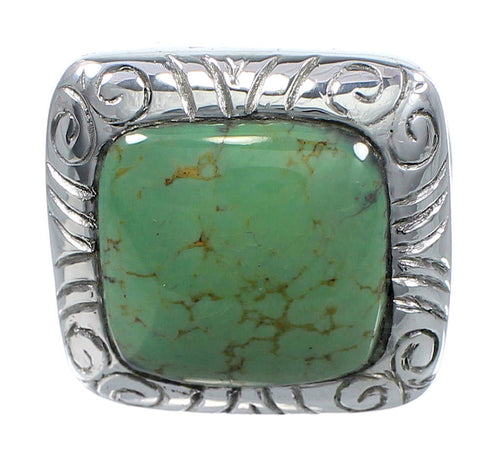 Silver And Turquoise Southwest Jewelry Ring Size 6-1/4 YS63240