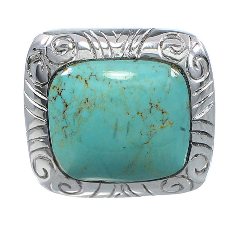 Turquoise Silver Southwest Jewelry Ring Size 5 YS63243