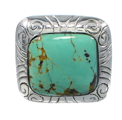 Turquoise Southwestern Jewelry Sterling Silver Ring Size 5-1/2 YS63262