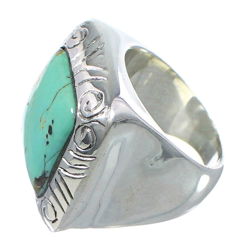Turquoise Southwestern Jewelry Sterling Silver Ring Size 5-1/2 YS63262
