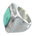 Turquoise Southwestern Jewelry Sterling Silver Ring Size 5-1/2 YS63262