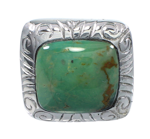 Southwest Turquoise And Silver Jewelry Ring Size 6-3/4 YS63283