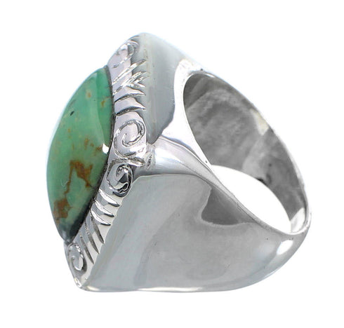 Southwest Turquoise And Silver Jewelry Ring Size 6-3/4 YS63283