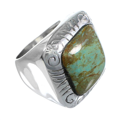 Southwestern Silver Jewelry Turquoise Ring Size 4-3/4 YS63294