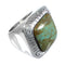 Southwestern Silver Jewelry Turquoise Ring Size 4-3/4 YS63294