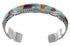 Sterling Silver Turquoise Multicolor Inlay Cuff Bracelet OS59517