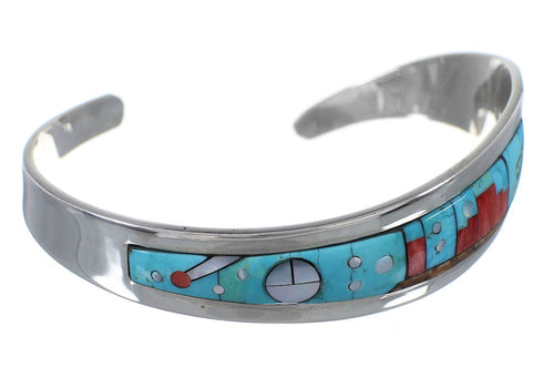Southwest Mesa Design Sterling Silver Multicolor Bracelet OS60045