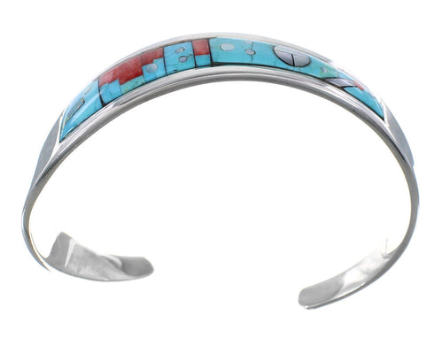 Southwest Mesa Design Sterling Silver Multicolor Bracelet OS60045