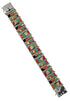 Multicolor Sterling Silver Whiterock Jewelry Link Bracelet YS69837