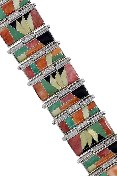 Multicolor Sunset Whiterock Jewelry Link Bracelet YS69813