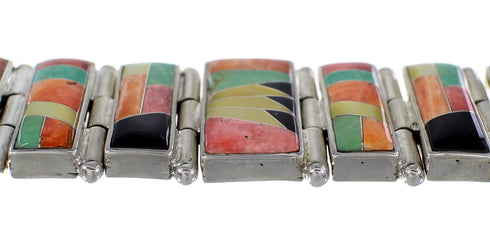 Multicolor Sunset Whiterock Jewelry Link Bracelet YS69813