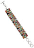 Multicolor And Silver Sunset Whiterock Link Bracelet YS69817