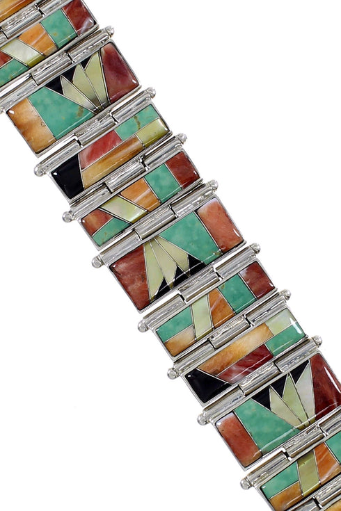 Sterling Silver Multicolor Whiterock Sunset Link Bracelet NS39328